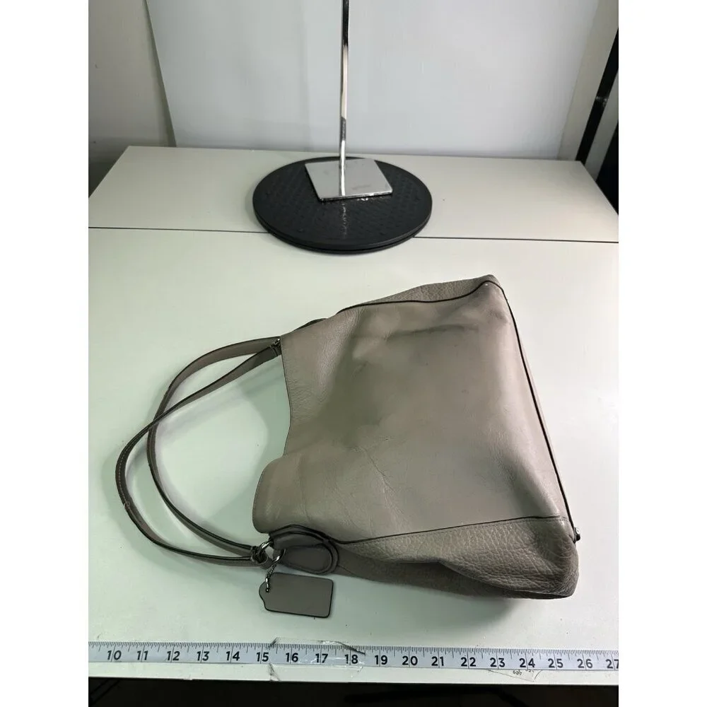 Coach Edie Shoulder Bag Gray/Taupe w/ Wallet (Coach F12034)